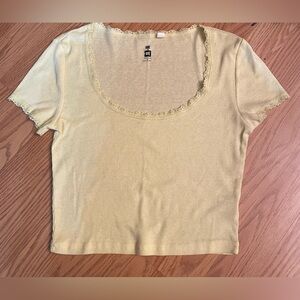 Light Yellow Pacsun Crop Top